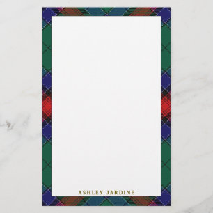Elegant Clan Jardine Tartan Plaid Briefpapier