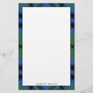 Elegant Clan Keith Tartan Pset Briefpapier
