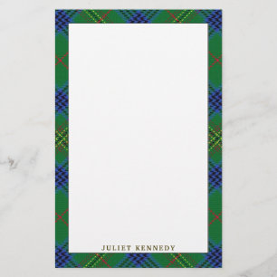 Elegant Clan Kennedy Tartan Pset Briefpapier