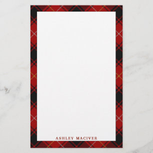 Elegant Clan MacIver Tartan Pset Briefpapier