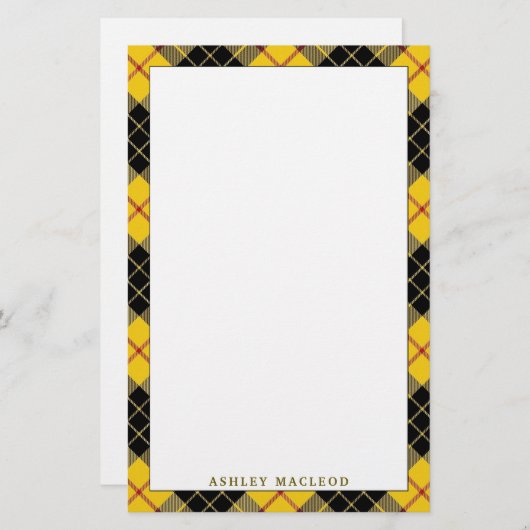 Elegant Clan MacLeod van Lewis Tartan Pset Briefpapier (Voorkant / Achterkant)