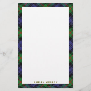 Elegant Clan Murray Tartan Pset Briefpapier