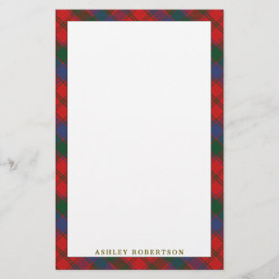 Elegant Clan Robertson Tartan Pset Briefpapier