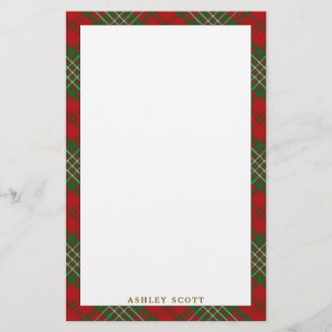 Elegant Clan Scott Tartan Pset Briefpapier