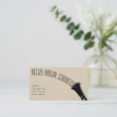 Elegant Clarinet Visitekaartje (Staand voorkant)