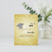 Elegant Class of 20XX, Photo, Topper Afstuderen Aankondigingskaart (Staand voorkant)