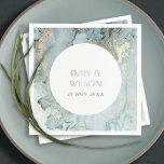 ÉLÉGANT CLASSE AQUA DUSKY BLUE GOLD AGATE MARIAGE<br><div class="desc">Si vous avez besoin d'une personnalisation supplémentaire,  n'hésitez pas à m'envoyer un message sur yellowfebstudio@gmail.com</div>