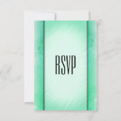 Elegant Classe Green RSVP avec menu (Dos)