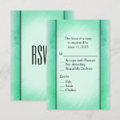 Elegant Classe Green RSVP avec menu (Devant / Derrière)