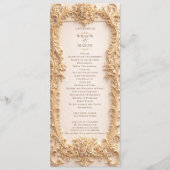 Elegant Classic Baroque Frame Wedding Program Programma (Voorkant)