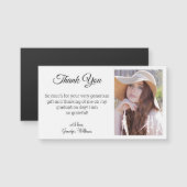 Elegant Classic Bedankt afstuderen Fotomagneet (Voorkant / Achterkant)