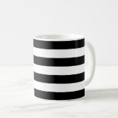 Elegant Classic Black en white strepen patroon Koffiemok (Voorkant rechts)