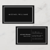 Elegant Classic Black Visitekaartje (Voorkant / Achterkant)