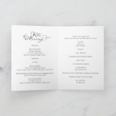 Elegant Classic Black & White Calligraphy Wedding Programma (Binnen)