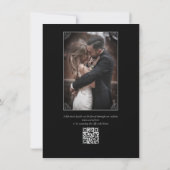 Elegant Classic Black & White Calligraphy Wedding Save The Date (Achterkant)