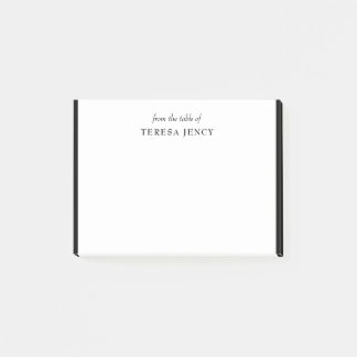 Elegant Classic Black White Desk Design Post-it® Notes