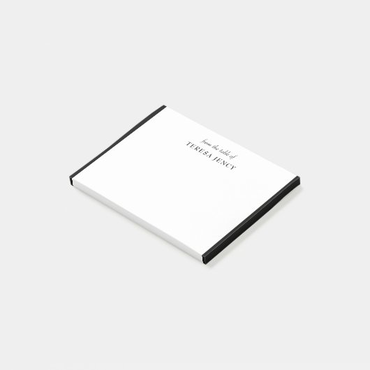 Elegant Classic Black White Desk Design Post-it® Notes (Schuin)