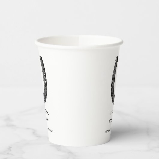 Elegant Classic Black White Horse Race Derby Papieren Bekers (Links)