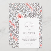 Elegant Classic  Botanical Wedding Kaart (Voorkant / Achterkant)