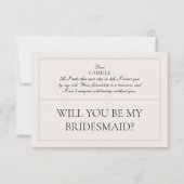 Elegant Classic bruidsmeisje voorstel Kaart (Voorkant)