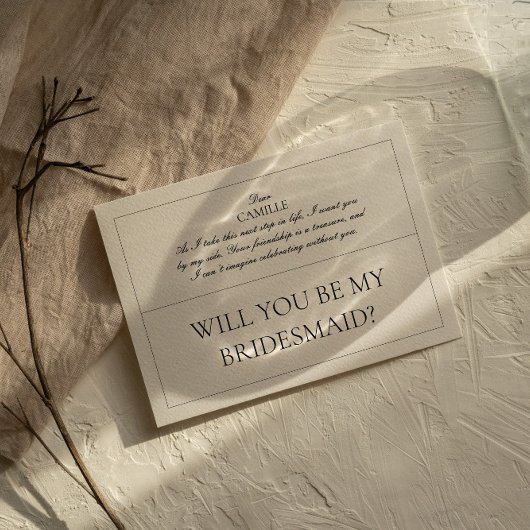 Elegant Classic bruidsmeisje voorstel Kaart