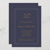 Elegant Classic bruiloft Jubileum Uitnodiging (Voorkant / Achterkant)