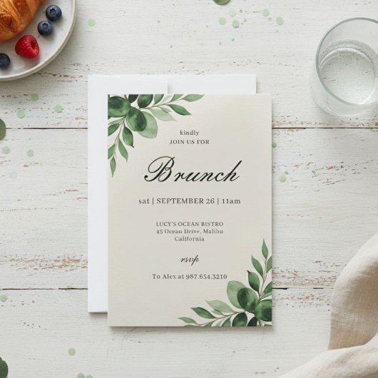 Elegant Classic Brunch Invitation