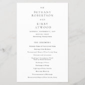 Elegant Classic Budget Wedding Program Flyer (Voorkant)
