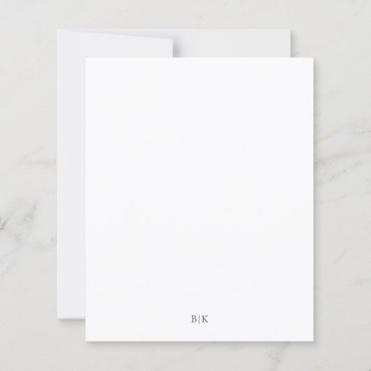 Elegant Classic Budget Wedding Save the Date (Achterkant)