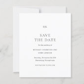 Elegant Classic Budget Wedding Save the Date (Voorkant)