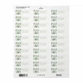 Elegant Classic Calla Lily  retouradres Etiket (Full Sheet)