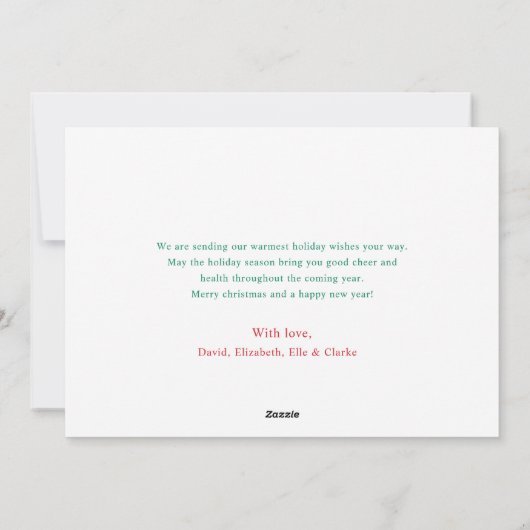 Elegant classic calligraphy script christmas Card Feestdagenkaart (Achterkant)