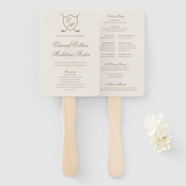 Elegant Classic Crest Monogram Golf Wedding Handwaaier