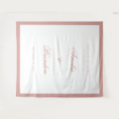 Elegant Classic Dusty Rose Border Wedding Backdrop Wandkleed (Voorkant (horizontaal))