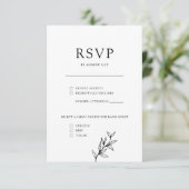 Elegant Classic Foliage RSVP Enclosure Kaart (Staand voorkant)