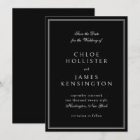 Elegant Classic Formal Black White Wedding