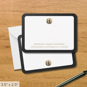 Elegant Classic Gold Logo Business Note Kaart Notitiekaartje