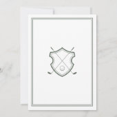 Elegant Classic Golf Retirement Party Invitation Kaart (Achterkant)