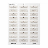 Elegant Classic Ivory Linen Afstuderen Afstuderen Etiket (Full Sheet)