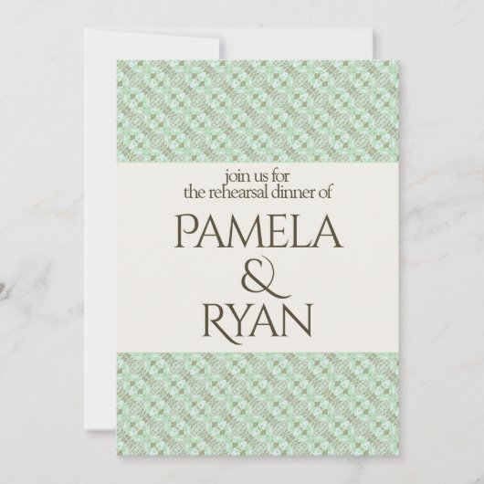 Elegant Classic Ivory Rehearsal Dinner Invitation (Devant)