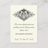 Elegant Classic Ivory Wedding Website Religieuze Informatiekaartje (Voorkant)