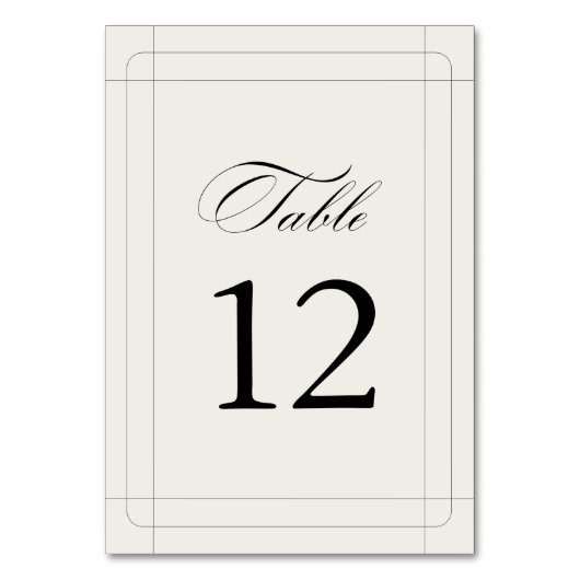 Elegant Classic Lichtgrijs tafelnummer (Voorkant)