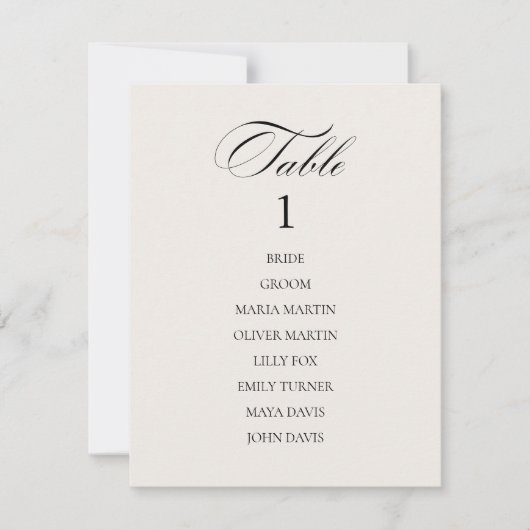 Elegant  Classic Lichtgrijs tafelnummer (Voorkant)