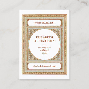 Elegant Classic  Lijst Witte Bibliotheekstijl Visitekaartje