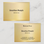Elegant Classic look Old Text Gold Sjabloon Visitekaartje (Voorkant / Achterkant)