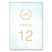 Elegant Classic minimalist Monogram Turquoise Kaart (Achterkant)