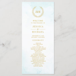 Elegant Classic minimalist Monogram Turquoise Programma