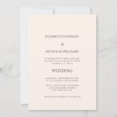 elegant classic minimalist wedding invitation kaart (Voorkant)