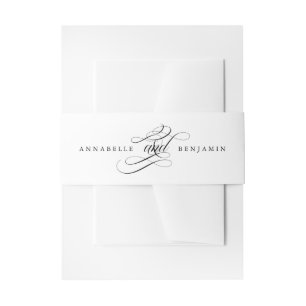 Elegant Classic Minimalist Wedding Uitnodiging Uitnodigingen Wikkel