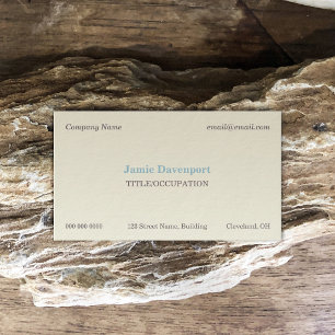 Elegant Classic Minimalistical Eggshell Blue Visitekaartje